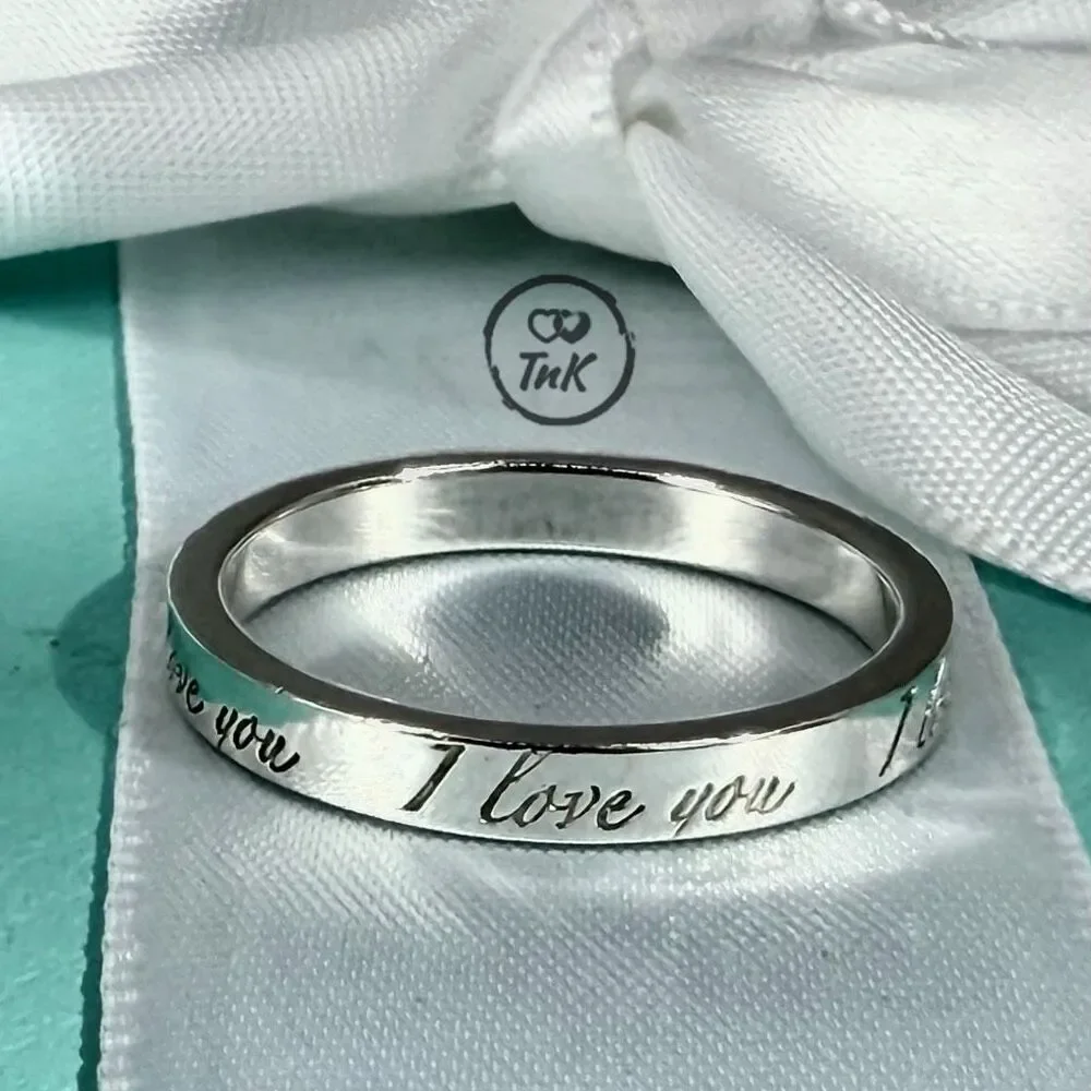 Tiffany Retired Notes "I Love You" Ring - Sterling Silver - Size 6.75 - Picture 7 of 16
